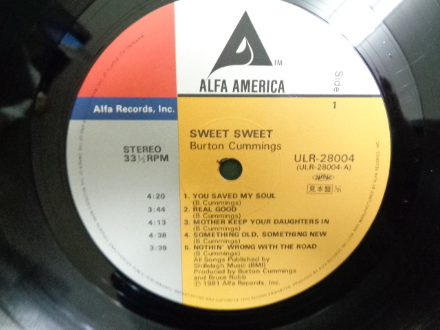 バートン・カミングスBURTON CUMMINGS/セイブ・マイ・ソウルSWEET SWEET(YOU SAVED MY SOUL)●帯付LP exゲス・フー_画像5