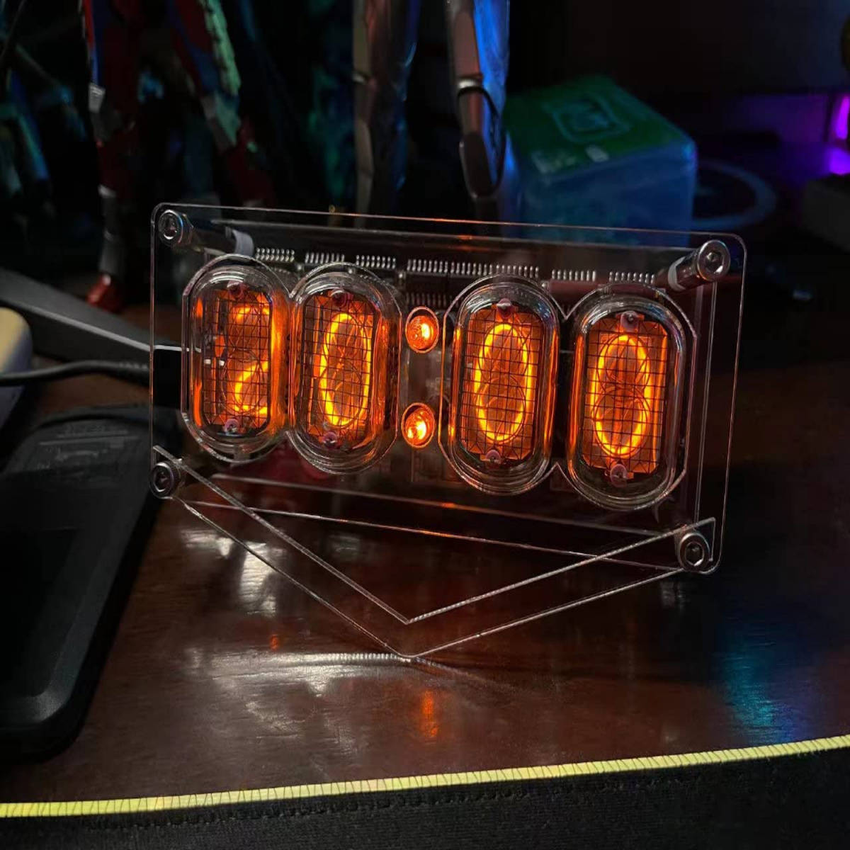 LED置き時計 パンクレトロ ニキシー管デジタル置き時計 LED置き時計 パンクレトロ ニキシー管デジタル置き時計