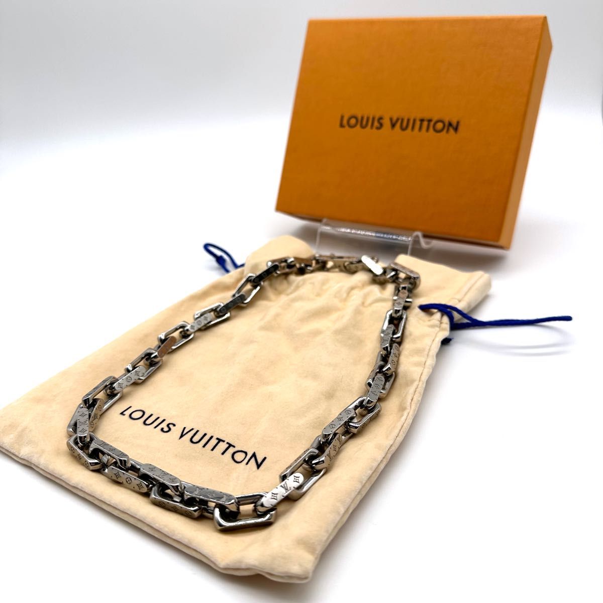 【美品】LOUIS VUITTON ルイヴィトン モノグラム コリエ チェーン ネックレス