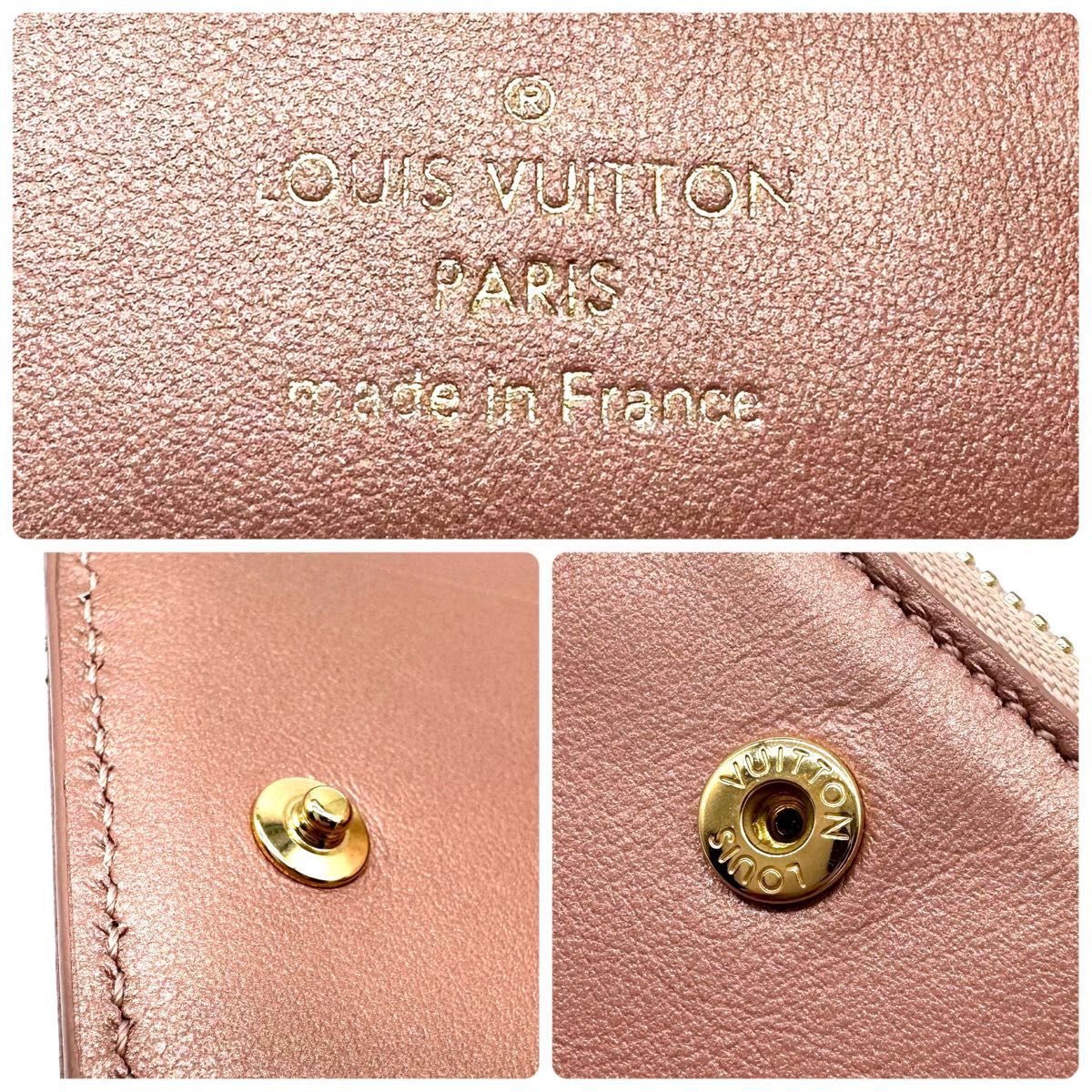 LOUIS VUITTON ルイヴィトン モノグラム ポルトフォイユ・ルー ローズゴールド 日本限定カラー 二つ折り財布