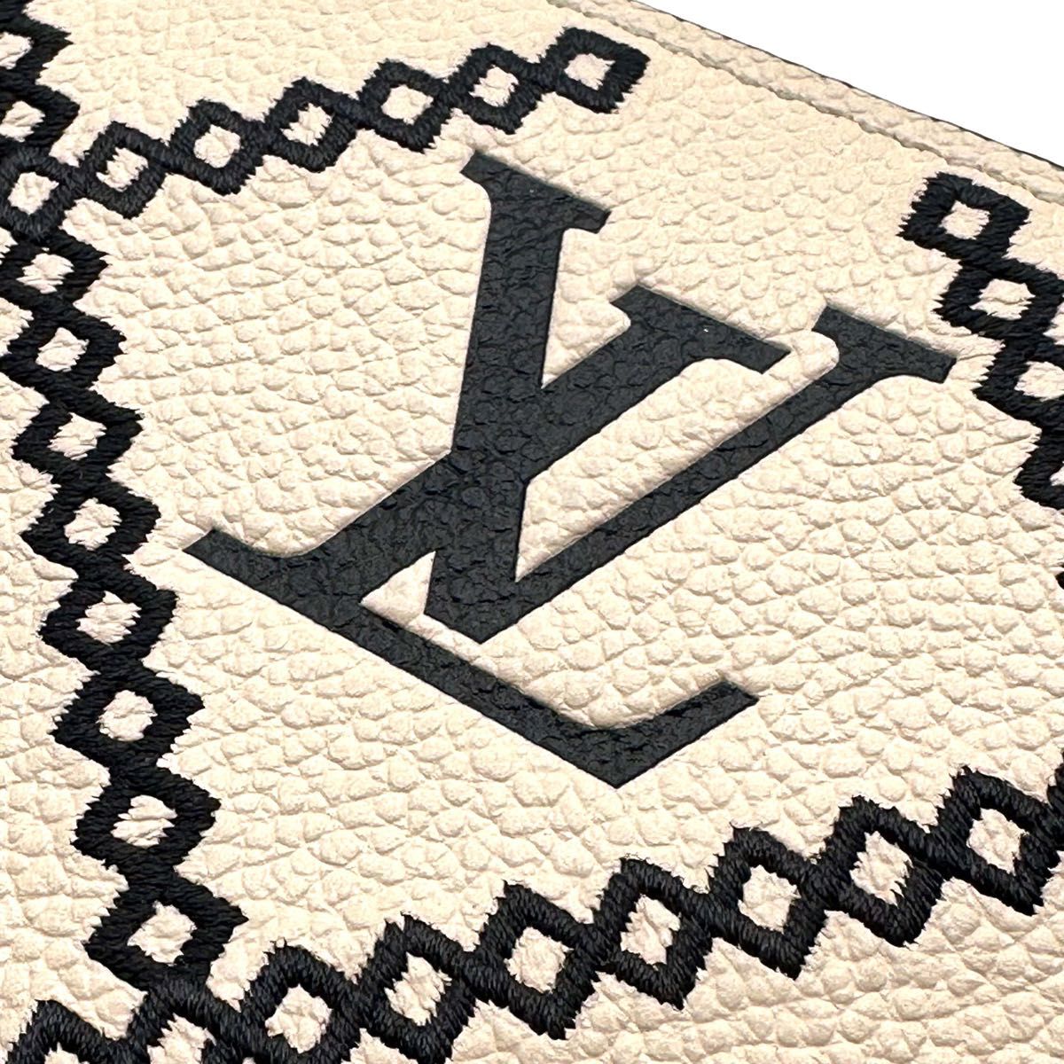 【美品】LOUIS VUITTON ルイヴィトン モングラム アンプラント ブロデリー ジッピーウォレット 長財布