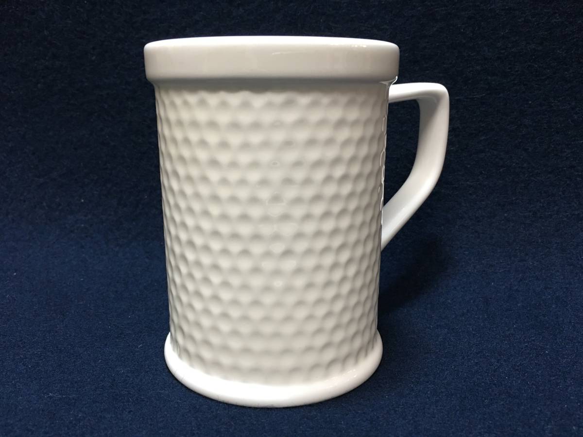 ★【逸品堂】★ 新品 HTC Golf bone china マグカップ カップ mug Cup 食器 白磁 陶器 焼物 ホワイト ゴルフボール ディンプル柄 凹凸 珍品_画像10
