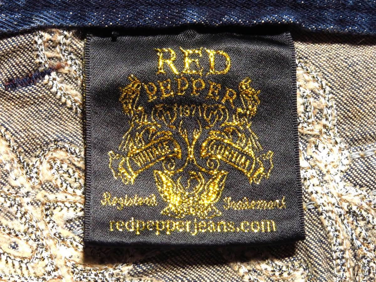  lady's REDPEPPER red pepper stretch Denim hemming none size 25(W absolute size approximately 71cm) * absolute size W28 corresponding ( exhibit number 092)