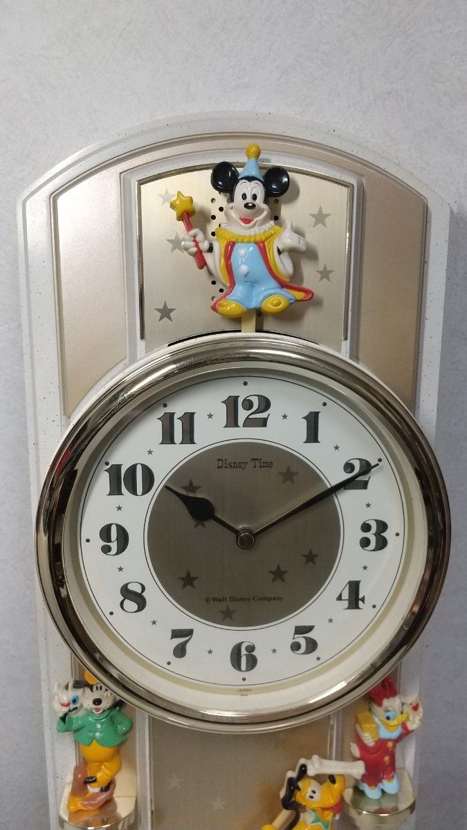 【希少】Disney Time ディズニー ミッキー からくり時計　振り子時計