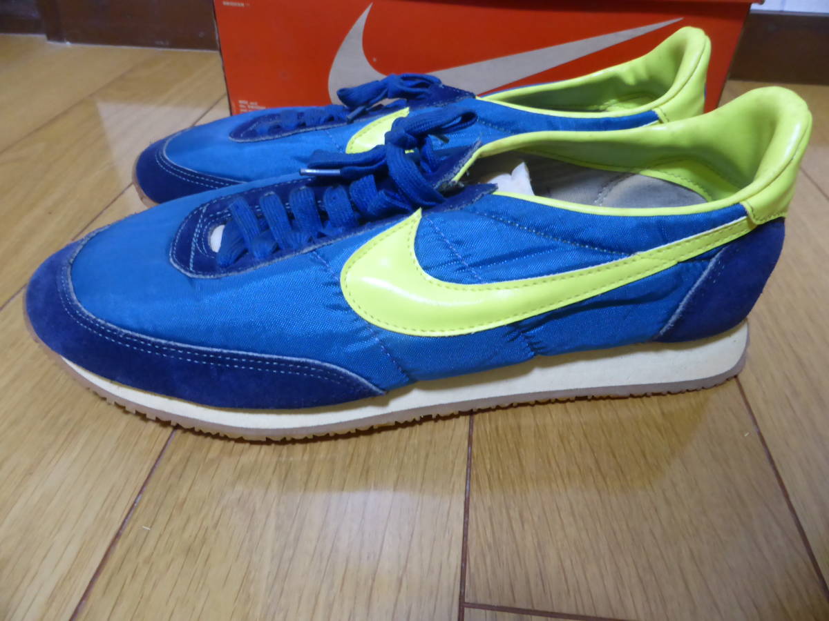 чудесный неиспользуемый товар *NIKE* Nike MIEKA сделано в Японии синий × желтый orange swoshu Vintage спортивные туфли с коробкой *