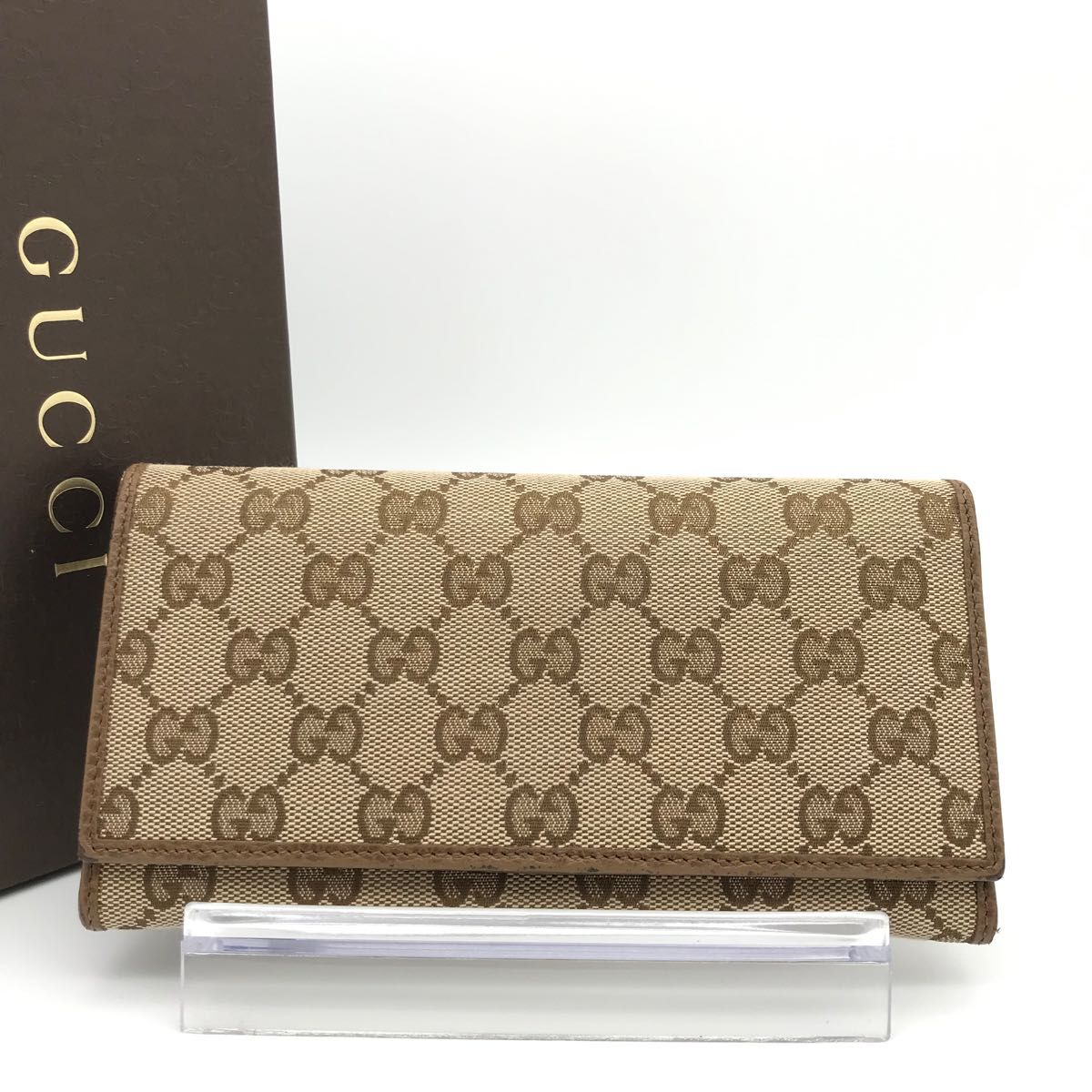 正規品 極美品✨グッチ長財布 グッチキャンバス GUCCI - ファッション小物