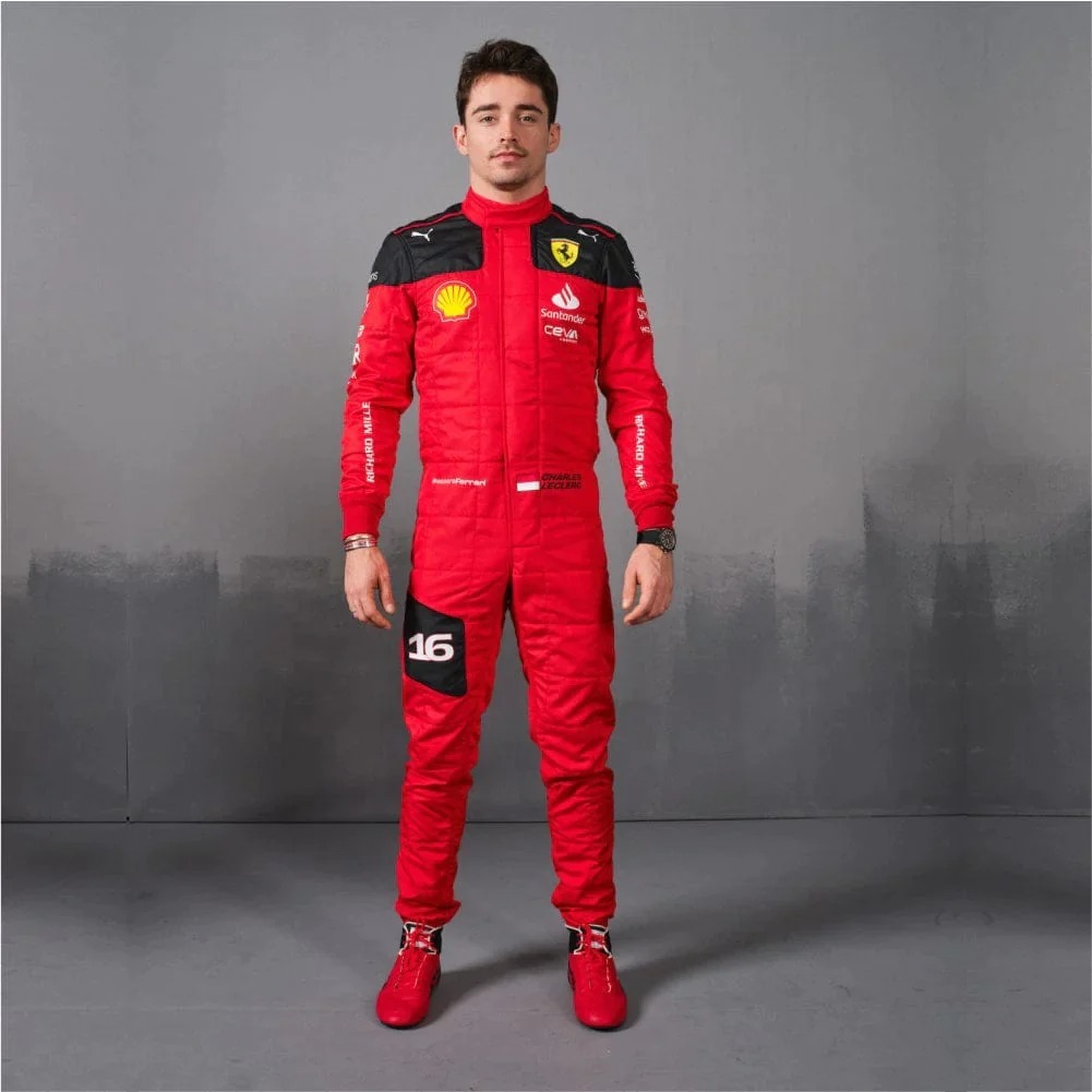 海外 高品質　送料込み　シャルル・ルクレール Ferrari F1 2023モデル レーシングスーツ　サイズ各種 レプリカ カスタム対応
