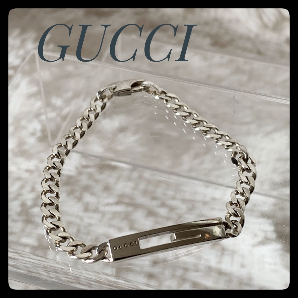 GUCCI シルバー925 グッチ スモール カットアウトG ブレスレット 喜平チェーン