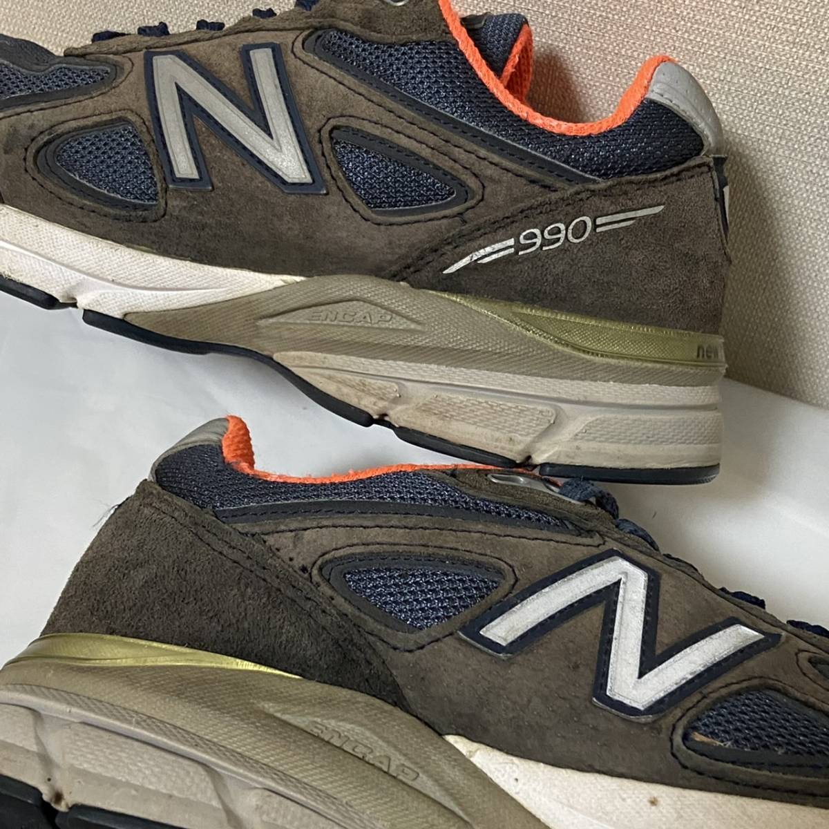 USA製 New Balance W990NV4 ネイビー US8 D 25.5cm ニューバランス 990 V4 M990 Made in USA スニーカー アメリカ製_画像6