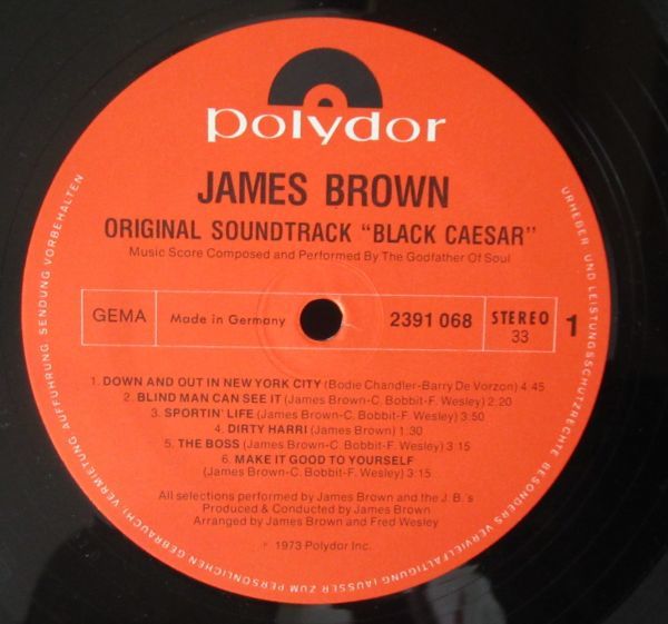 SOUL LP/GERMANY ORG./James Brown －Black Caesar/LORD FINESSEネタ/A-9448_画像3