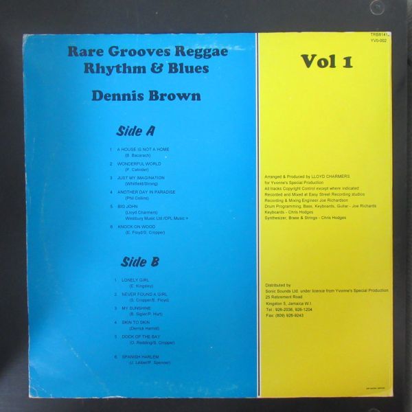 REGGAE LP/JAMAICA盤/Yvonne's Special/Dennis Brown - Rare Grooves Reggae Rhythm & Blues Vol.1/A-9377_画像2
