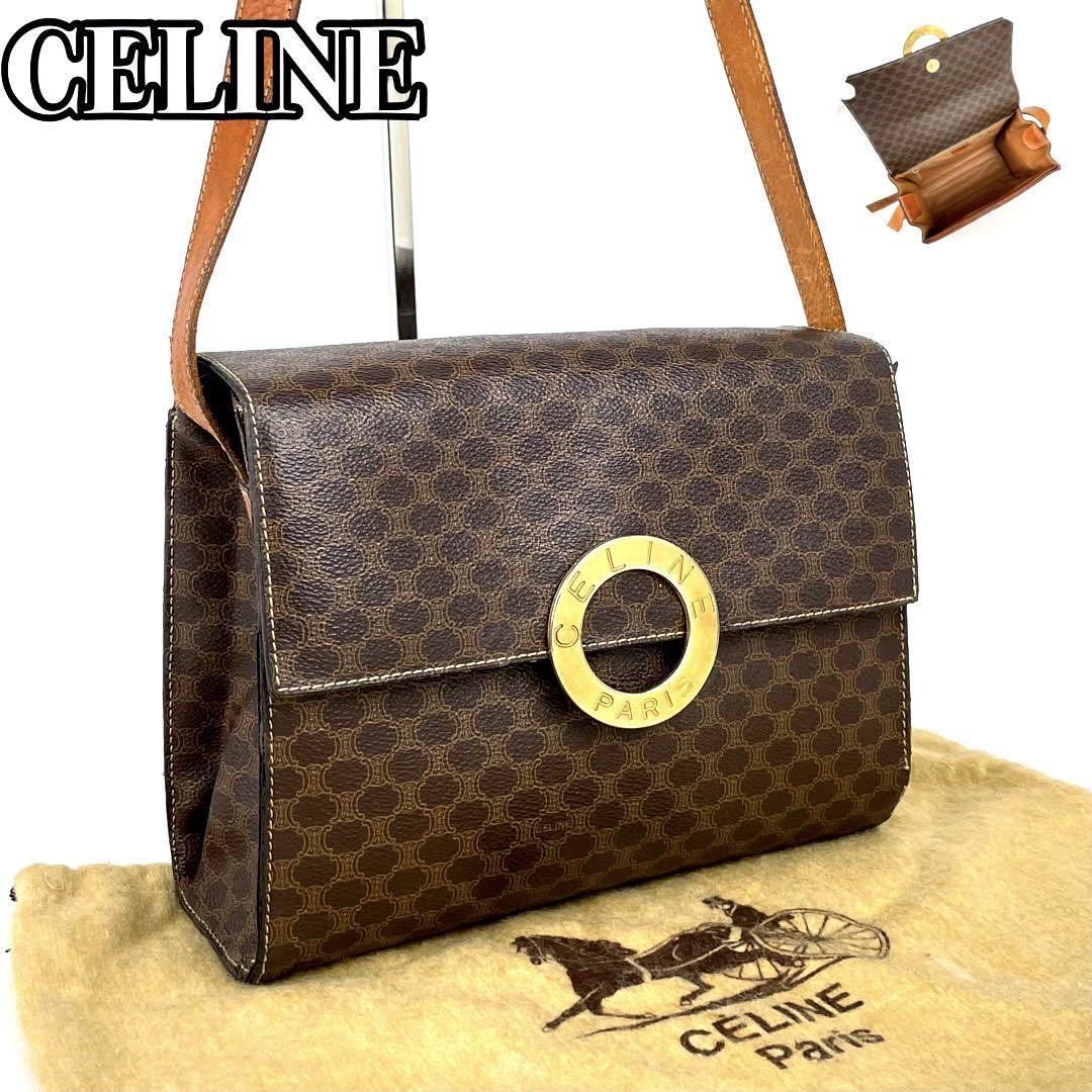 美品】CELINE OLD オールド セリーヌ ショルダーバッグ サークルロゴ