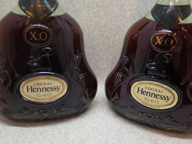 【古酒】Hennessy XO COGNAC ヘネシーXO 金キャップ グリーンボトル