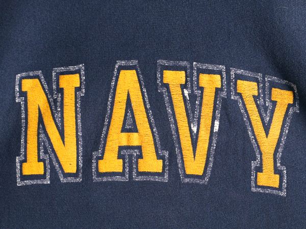 80s 中期 USA製 ☆ チャンピオン リバースウィーブ US NAVY プリント
