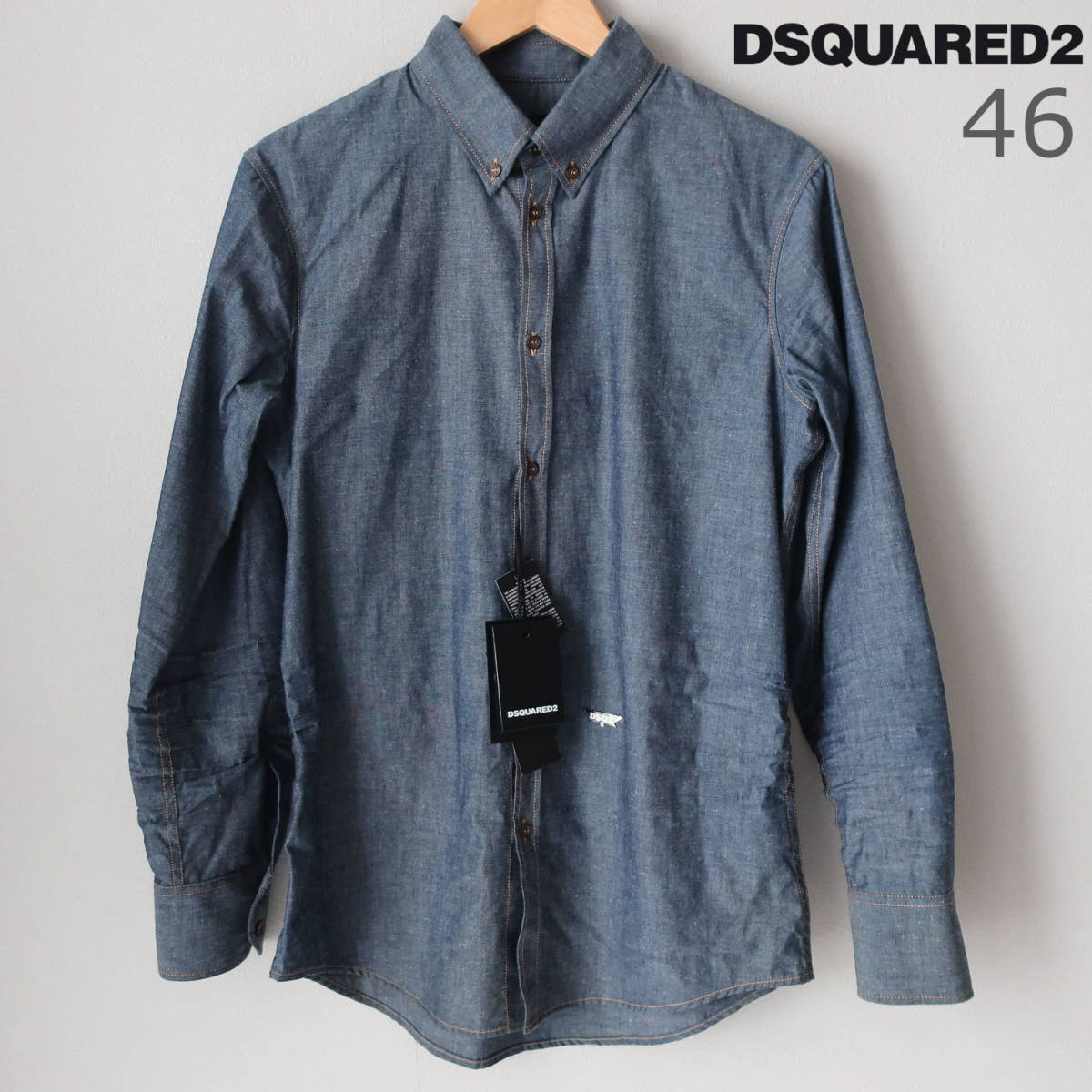 新品タグ付き ディースクエアード DSQUARED2 定番 メンズ デニムシャツ