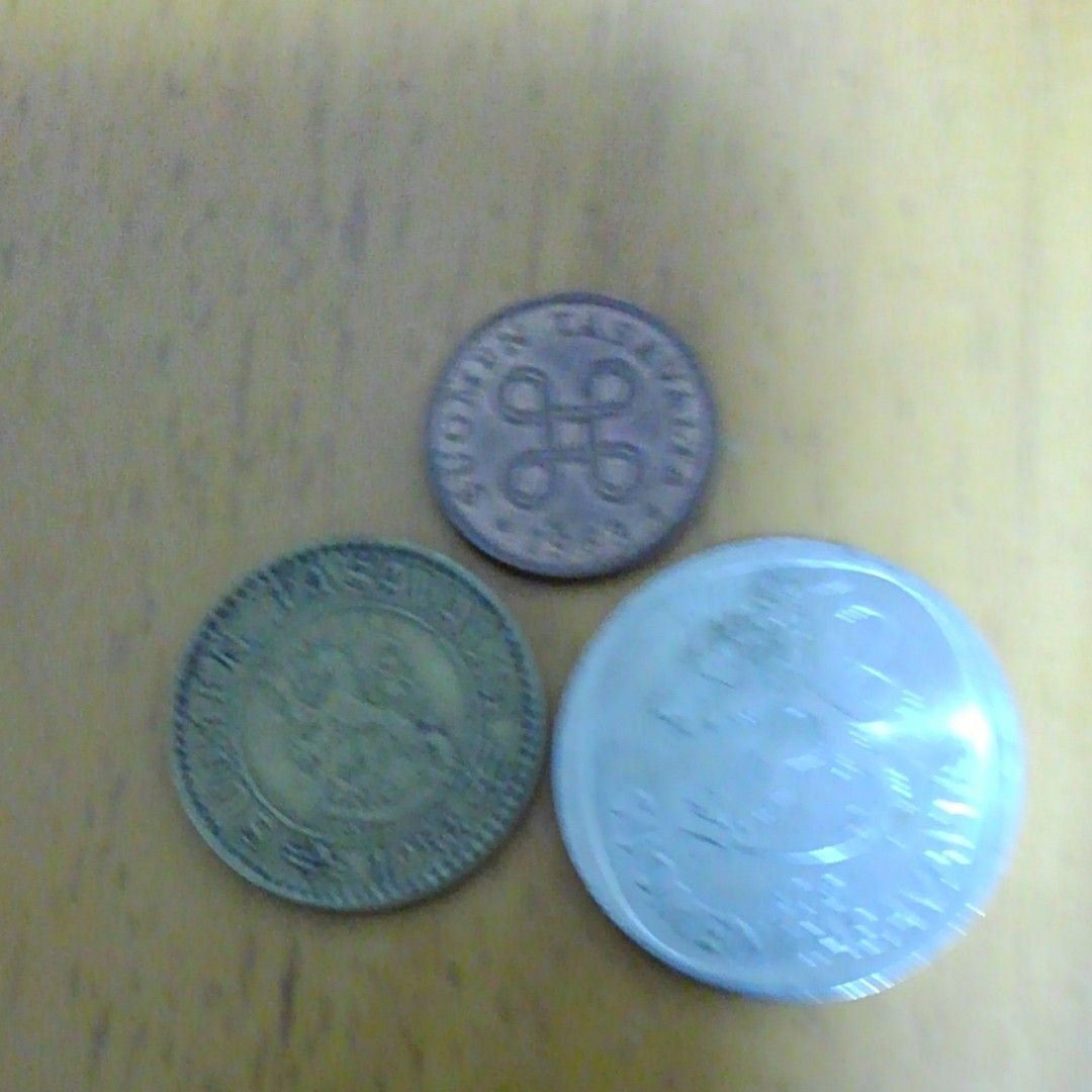 フィンランド旧硬貨×３枚