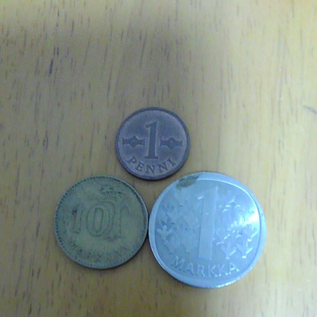 フィンランド旧硬貨×３枚