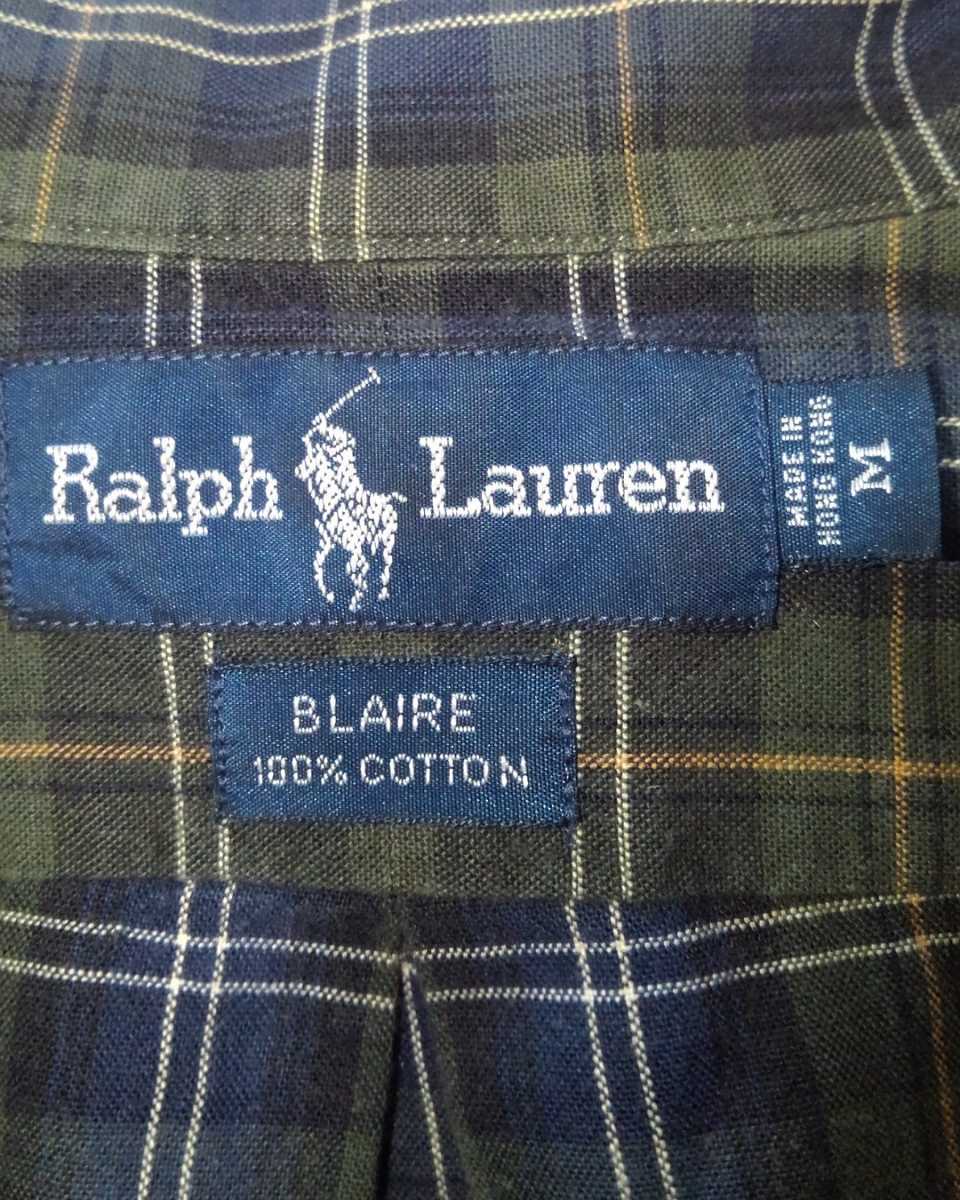 Vintage Ralph Lauren “BLAIRE” tartan check L/S BD shirt 90s ラルフローレン タータンチェック ボタンダウン 長袖 シャツ ビンテージ_画像8