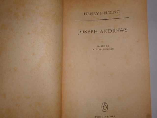 英語洋書・英文学・ヘンリー・フィールディング「ジョセフ・アンドルーズ」（ペンギン・ブックス）_画像3