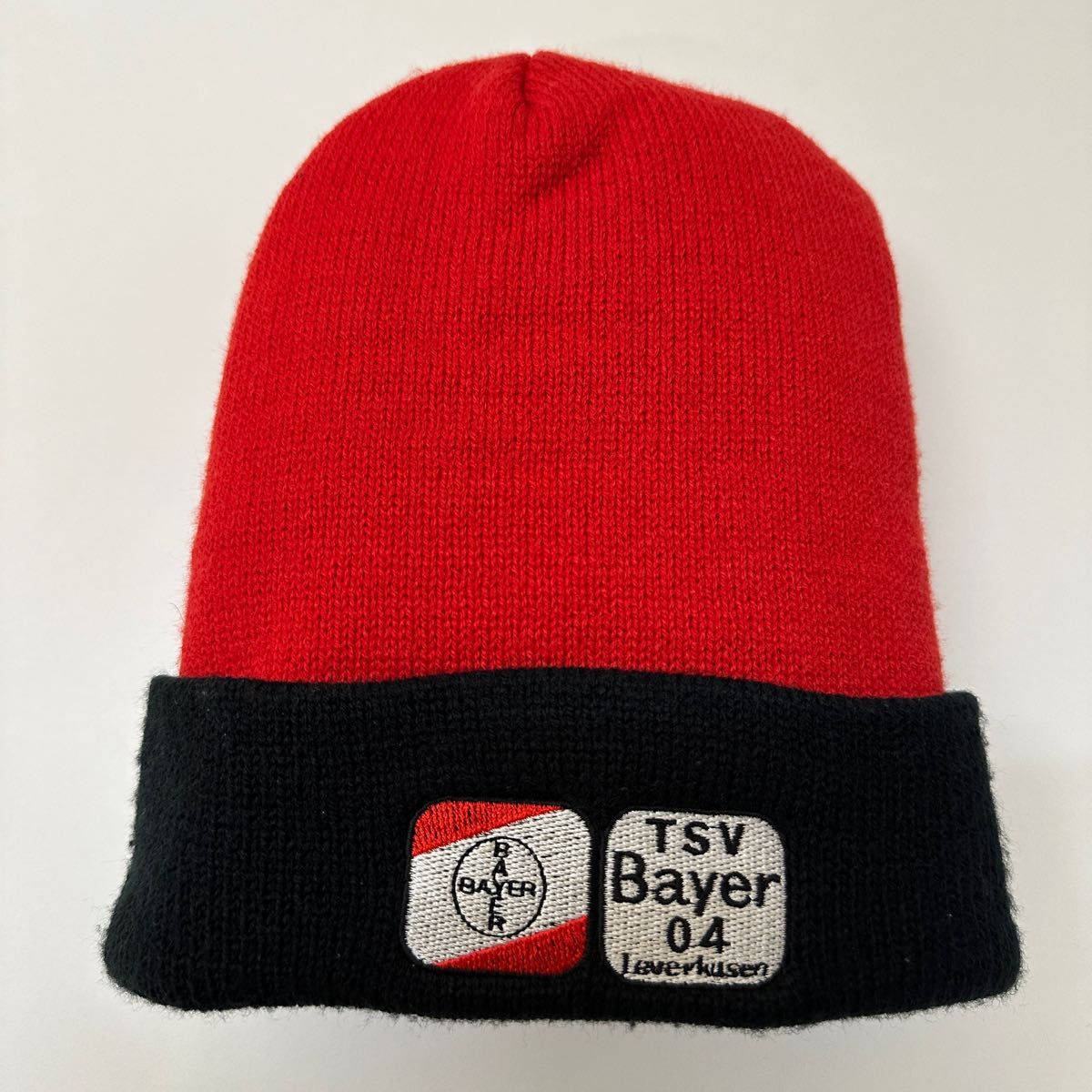 adidas ビーニー ニット帽　赤黒　古着 vintage Y2K アディダス Beanie ニットキャップ ニット帽