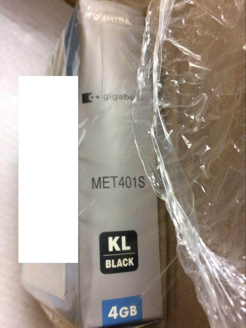 ◆未使用未開封： gigabeat T401S MET401S(KL) ブラック (4GB)　Tシリーズ フラッシュメモリプレーヤー◆