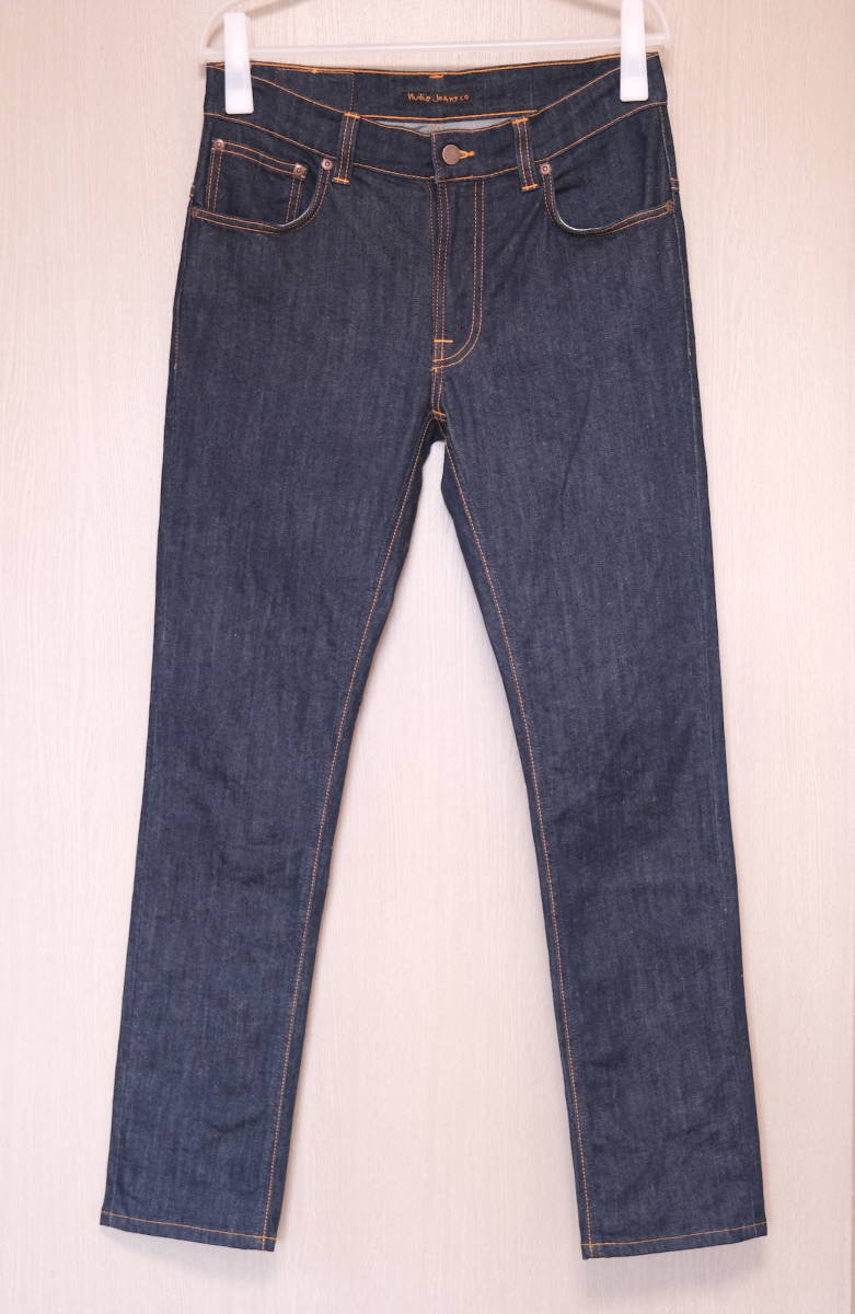 【極美品】(正規品)Nudie Jeans ヌーディージーンズ_Thin Finn Dry Ecru Embo_W32/L32_画像5