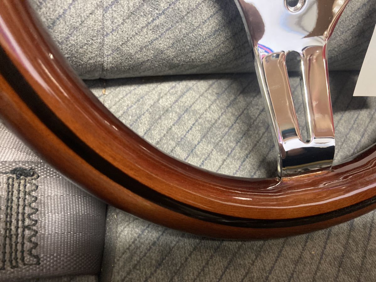 ラス1 レア 29パイ 29φ 29cm ウッドステアリング ハンドル 小径 ラス1 レア 29パイ 29φ 29cm ウッドステアリング ハンドル 小径