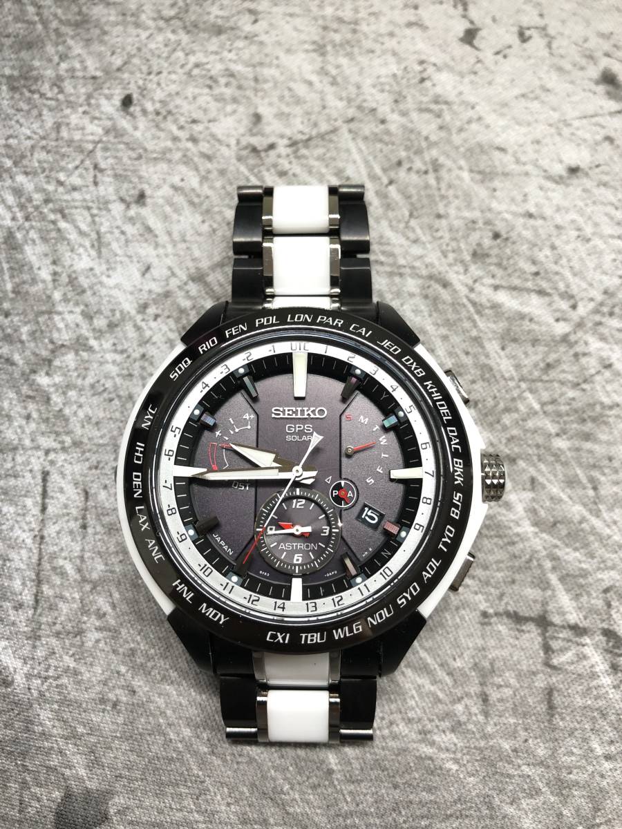 美品】【中古】セイコー SEIKO アストロン ASTRON SBXB071 [アストロン 日本限定モデル GPSソーラーウオッチ  8Xシリーズデュアルタイム] アクセサリー、時計 ブランド腕時計 セイコー 