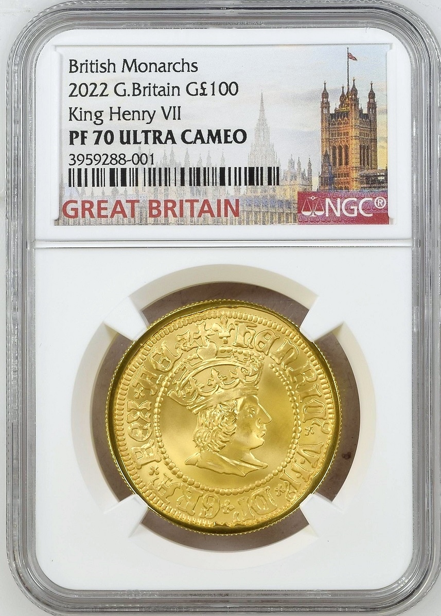 最高の品質 2オンス銀貨 ヘンリー7世 英国君主 イギリス 2022年 FR