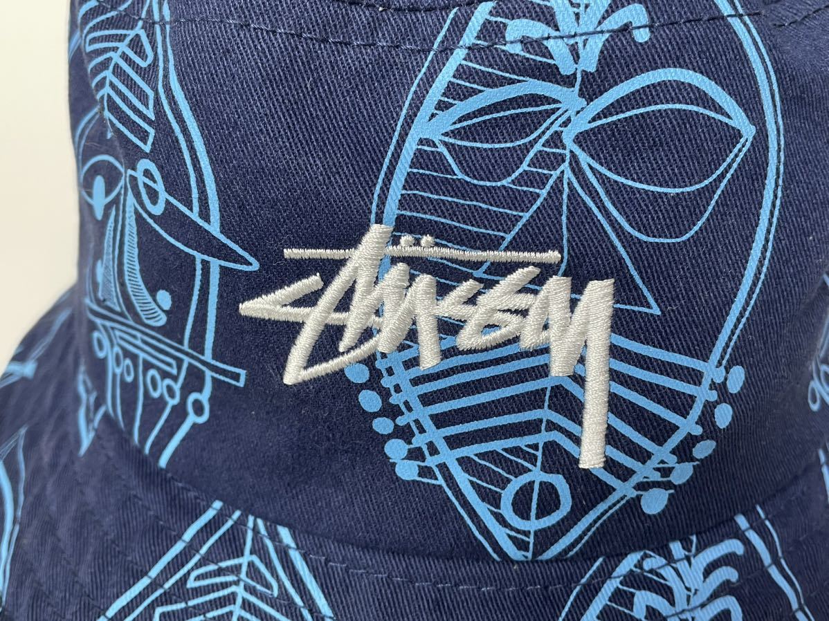 [ stock Logo ]stussy Stussy zulu hat панама голубой L / XL слон обод si общий рисунок колпак 