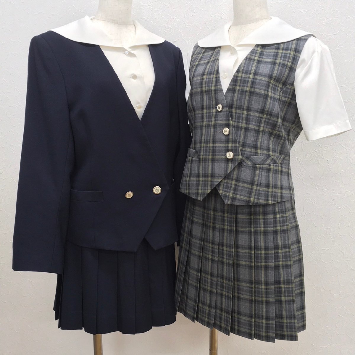 AT62-2(中古)栃木県 宇都宮文星女子高校(旧制服) 6点セット /指定品/A11/A13/W69/ブレザー/ベスト/ブラウス/スカート/制服/学生服/卒業生品