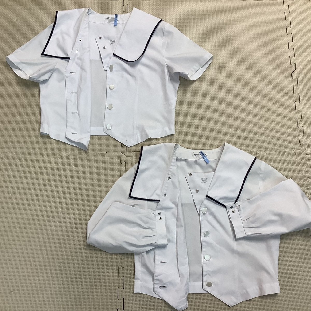 【GINGER掲載商品】 Y)I644 (中古) 山形県 谷地高校 セーラーブラウス 3点セット /M 学生服