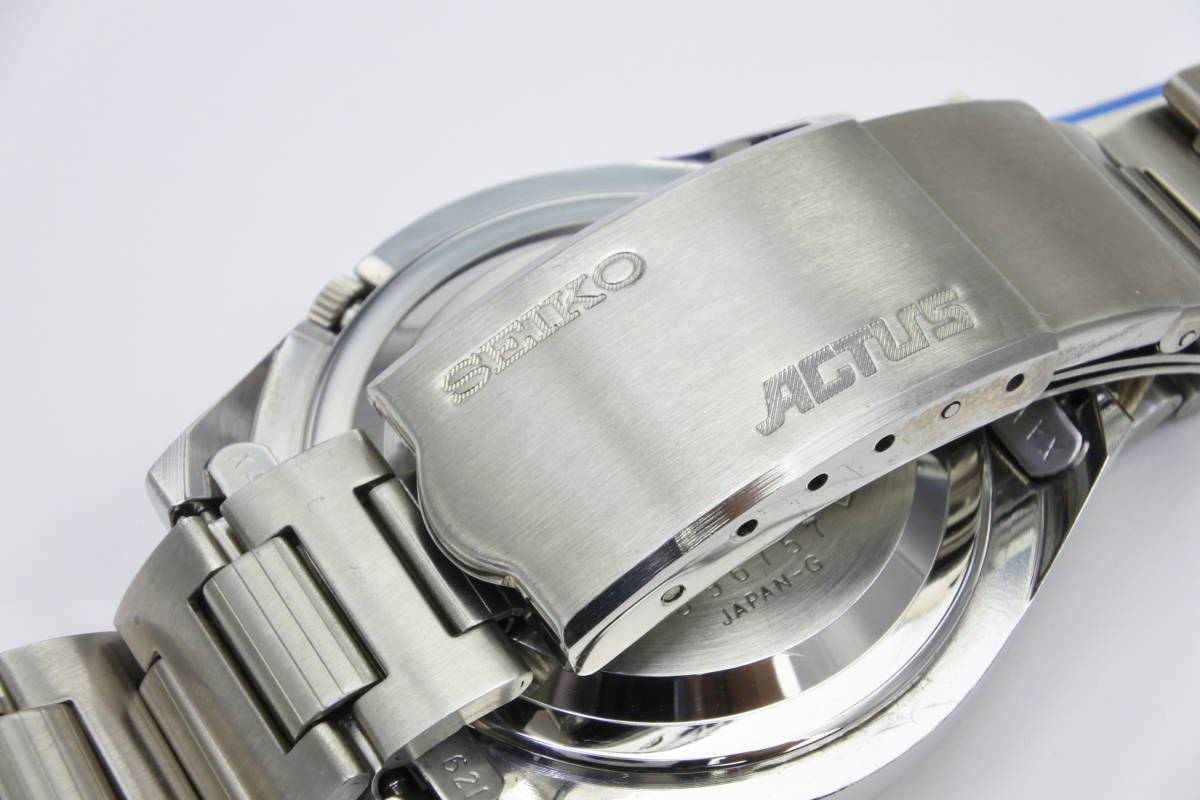 ☆☆☆第二(亀戸)精工舎製　1978年セイコー SEIKO アクタス ACTUS　黒文字盤 7019-8010 21石 自動巻き紳士腕時計　 未使用_画像6