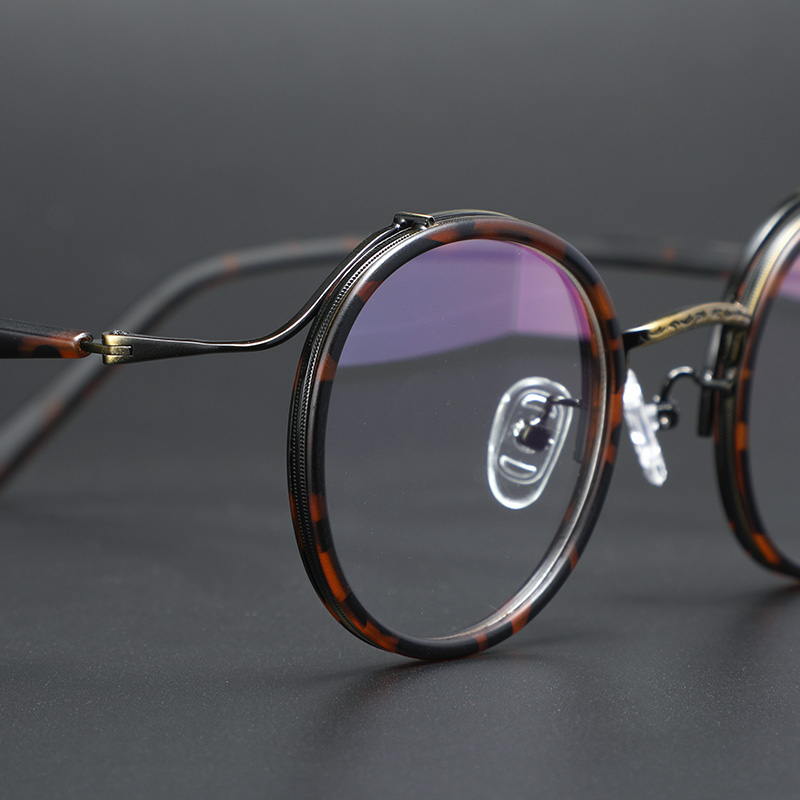 新品復旧円形小さいフレーム眼鏡 メガネフレーム 合金素材 ファッション カラー選択可YJ58_画像2