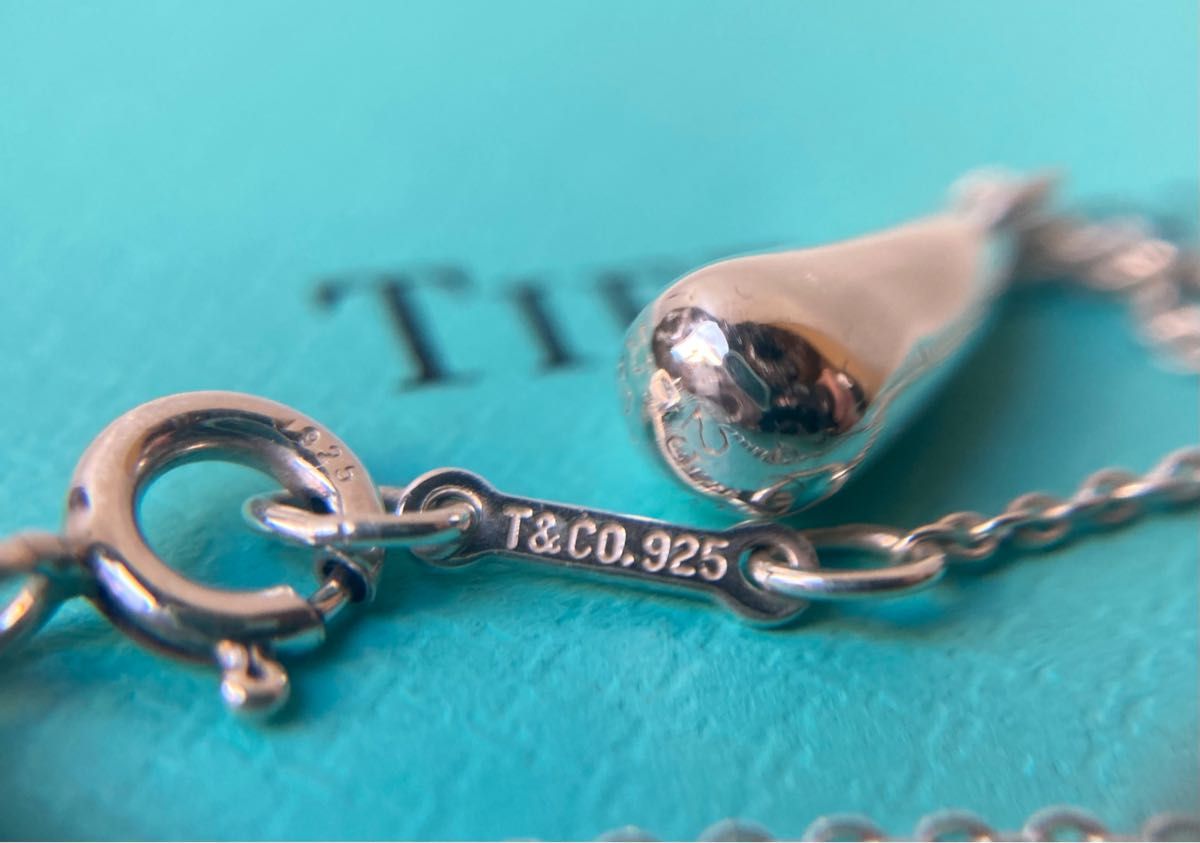 Tiffany&co. ティファニー ティアドロップ ペンダント シルバーネックレス Ag925