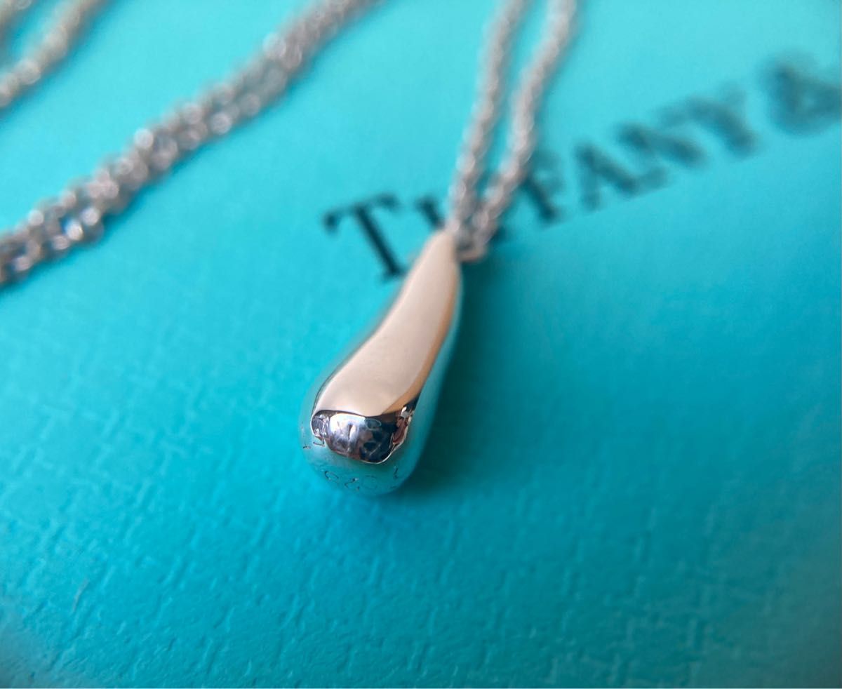 Tiffany&co. ティファニー ティアドロップ ペンダント シルバーネックレス Ag925
