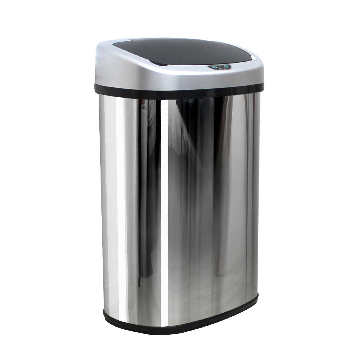  waste basket 48L automatic opening and closing dumpster full automation sensor stylish steel slim living kitchen cover attaching diapers trash can sanitation .