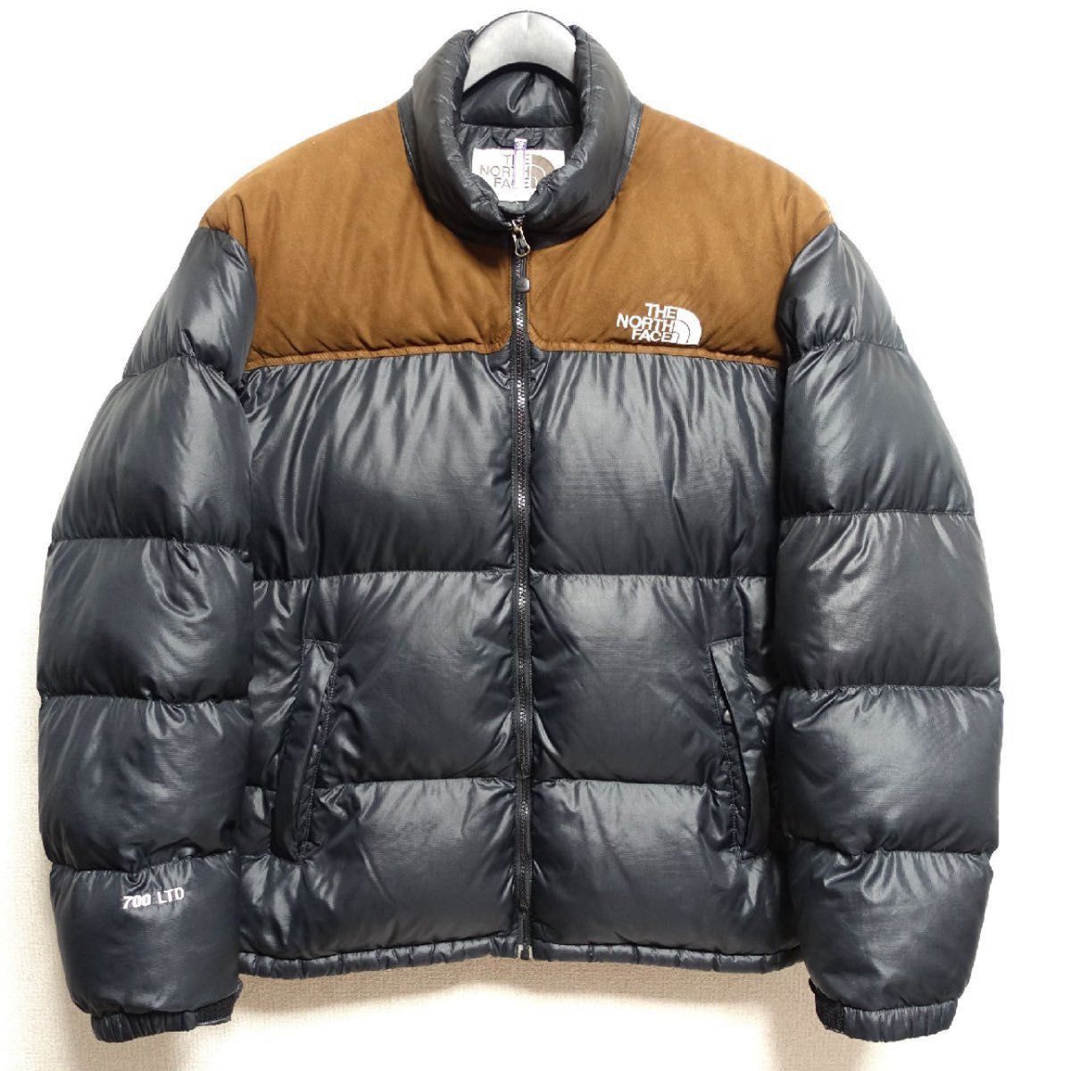 限定　THE NORTH FACE ノースフェイス ヌプシ ダウンジャケット 700FP 正規品 ブラック D4293 スエード