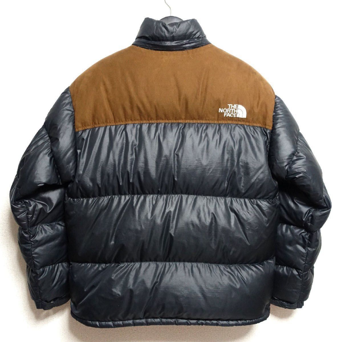 限定　THE NORTH FACE ノースフェイス ヌプシ ダウンジャケット 700FP 正規品 ブラック D4293 スエード