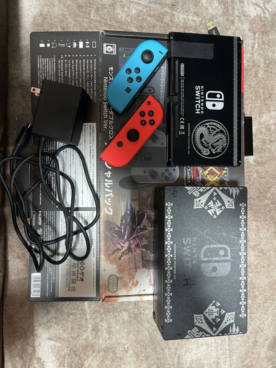 スもお 【動作確認済】【お得】Nintendo Switch モンスターハンターXXエディション 本体 ニンテンドースイッチ本体 傷アリ アルセウス付き きましては Nintendo Switch 本体 XAJ1000番台