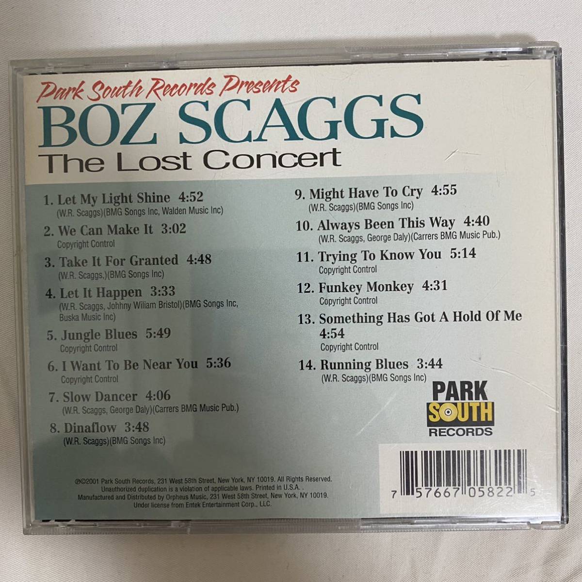 CD ★ 中古 Boz Scaggs 『 The Lost Concert 』中古_画像2