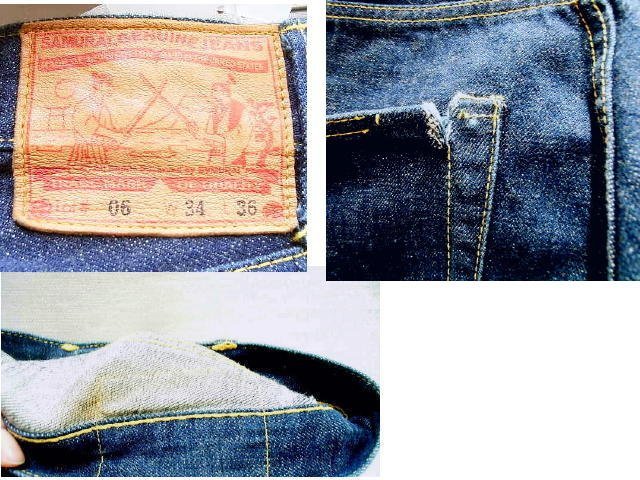 ◇即決[W34]濃紺 サムライジーンズ 大戦モデル ビンテージ復刻 SAMURAI JEANS デニム パンツ■723_画像2