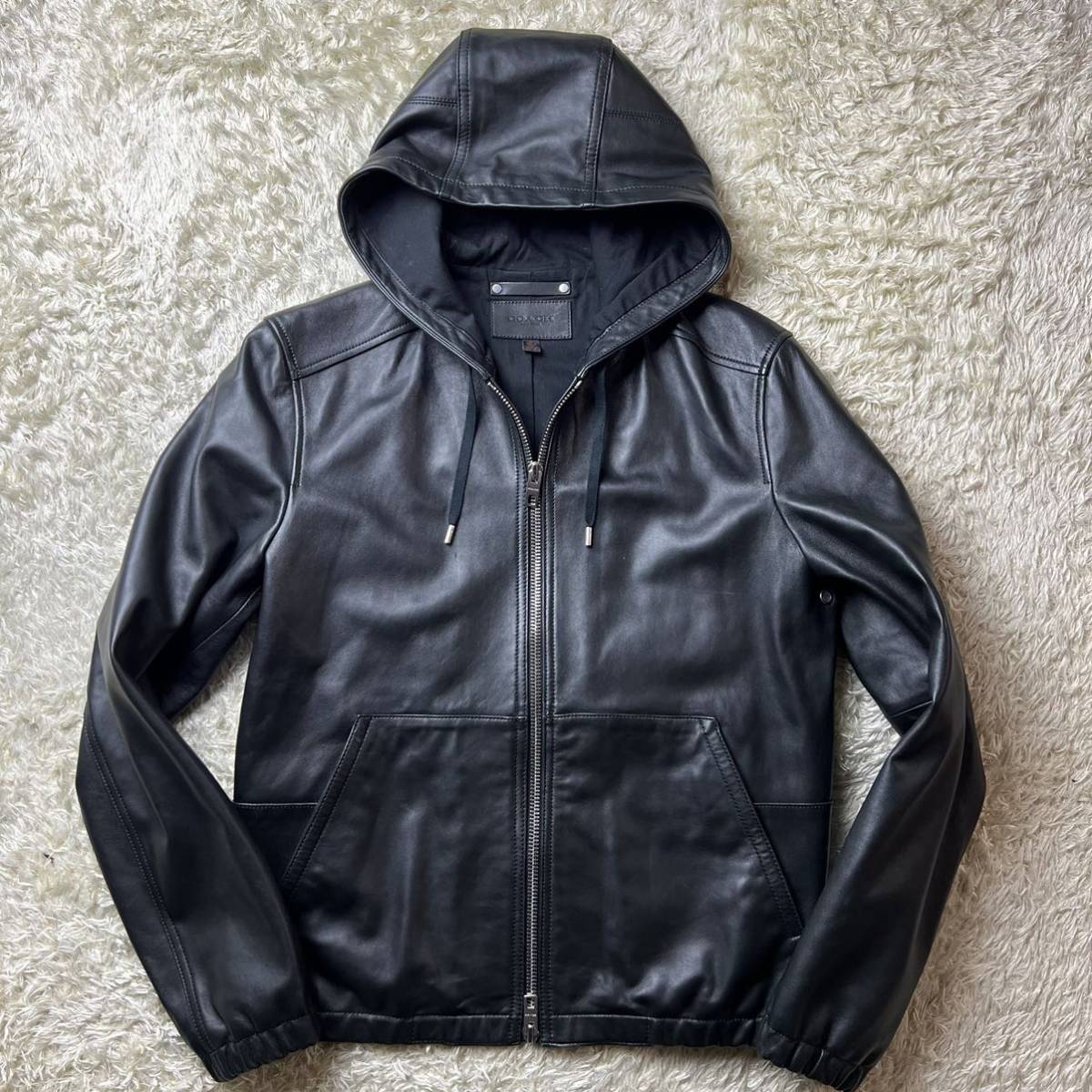 COACH レザーパーカージャケット メンズ S 革 kenza.re