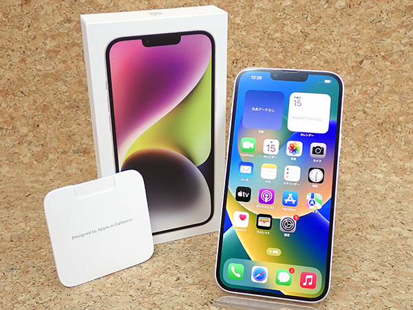 美品】docomo SIMフリー iPhone 14 Plus 256GB スターライト MQ4L3J/A