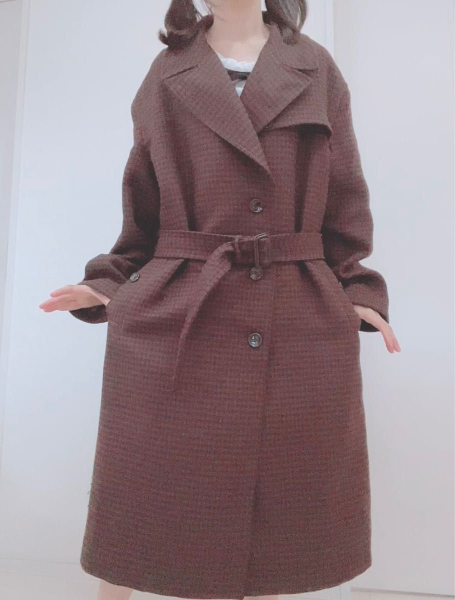 新品】インヘリット ベルト付きロングチェスターコート メンズS 定価14