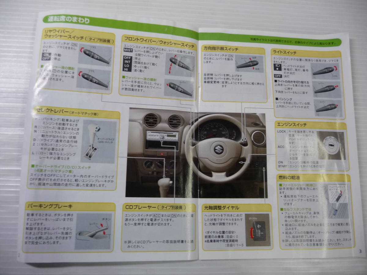 ■SUZUKI スズキ ALTO アルト 純正 取扱説明書 クイックガイド セット 2008年4月 印刷■_画像8