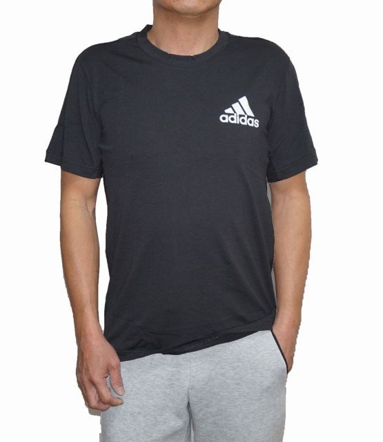 アディダス adidas 半袖Tシャツ 黒 メンズ GM2116 トレーニング フィットネス ジム ヨガ スポーツ ワークアウト ランニング 表記サイズO_画像1