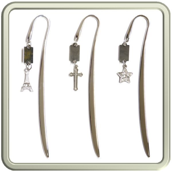  new goods! free shipping! metal book Mark book mark 3 pcs set eferu. 10 character . star A reading liking . person .! in present!