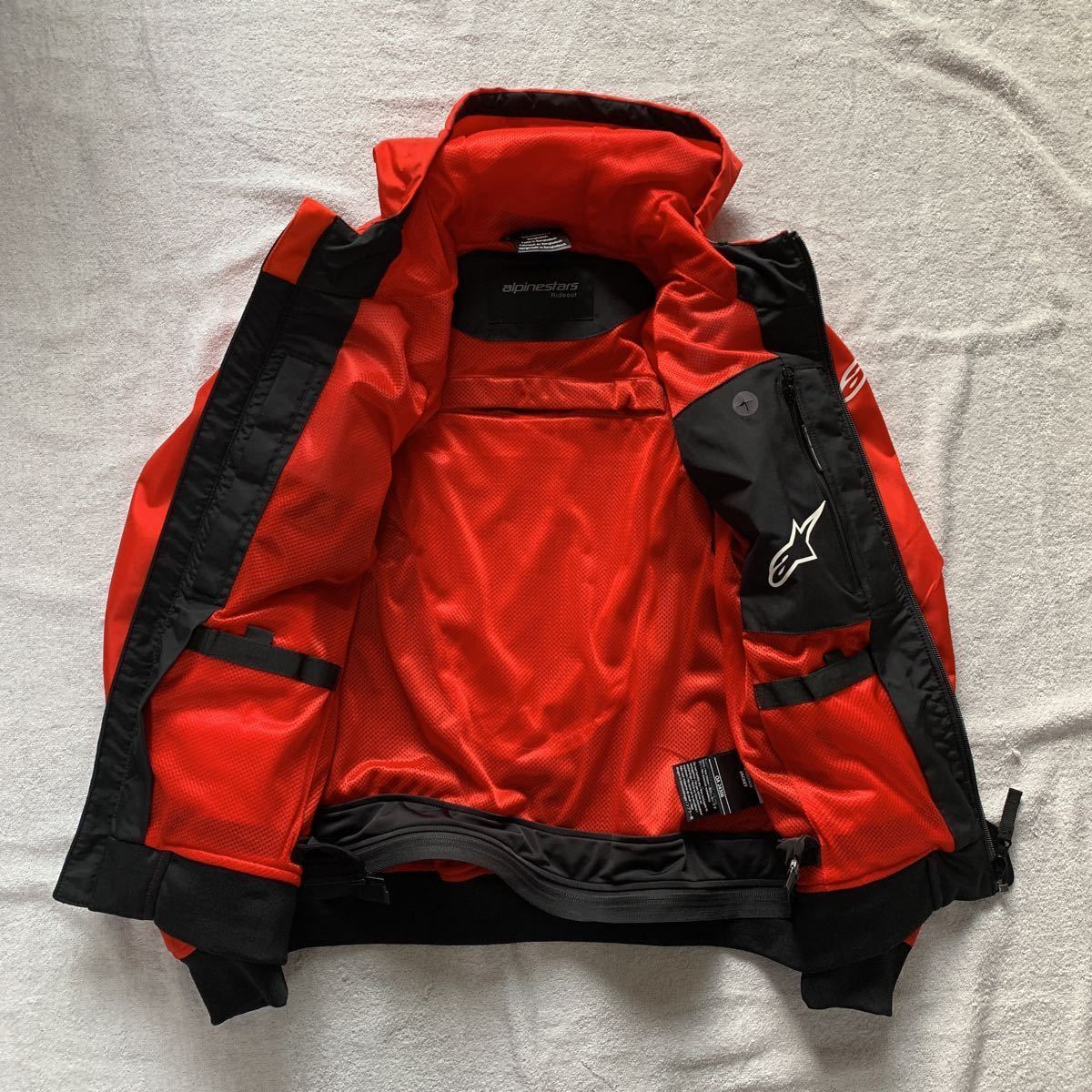 全日本送料無料 alpinestars フーディジャケット レッド・ブラック