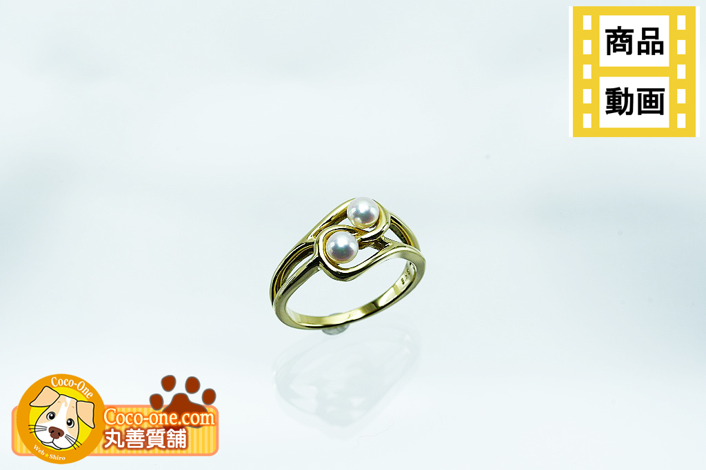  Mikimoto MIKIMOTO K18 кольцо жемчуг 4mm 2 шт есть te The Yinling g4.4g #11 отделка б/у товар степень A б/у бесплатная доставка анимация Youtube